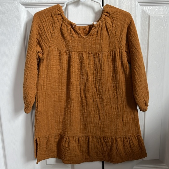 Zara - Burnt orange gauze dress - 2T - Picture 3 of 3